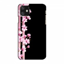 Чехол для iPhone 12 mini - с принтом (Дизайнерские) (AlphaPrint) Розы на черном - купить на Floy.com.ua