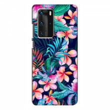 Чехол для Huawei P40 Pro - с принтом (Дизайнерские) (AlphaPrint) Яркие Цветы - купить на Floy.com.ua