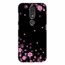 Чехол для Nokia 4.2 - с принтом (Дизайнерские) (AlphaPrint) Розовое цветение - купить на Floy.com.ua