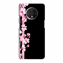 Чехол для OnePlus 7T - с принтом (Дизайнерские) (AlphaPrint) Розы на черном - купить на Floy.com.ua