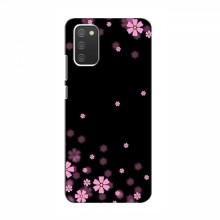 Чехол для Samsung Galaxy A02s - с принтом (Дизайнерские) (AlphaPrint) Розовое цветение - купить на Floy.com.ua