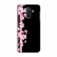 Чехол для Samsung A6 Plus 2018, A6 Plus 2018, A605 - с принтом (Дизайнерские) (AlphaPrint) Розы на черном - купить на Floy.com.ua