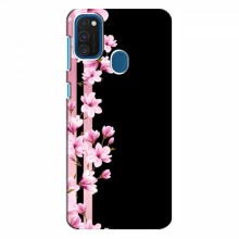 Чехол для Samsung Galaxy M31 - с принтом (Дизайнерские) (AlphaPrint) Розы на черном - купить на Floy.com.ua