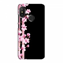 Чехол для Xiaomi Redmi 6 Pro - с принтом (Дизайнерские) (AlphaPrint) Розы на черном - купить на Floy.com.ua