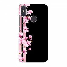 Чехол для Xiaomi Mi A2 - с принтом (Дизайнерские) (AlphaPrint) Розы на черном - купить на Floy.com.ua