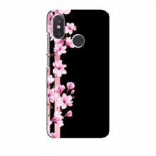 Чехол для Xiaomi Mi8 - с принтом (Дизайнерские) (AlphaPrint) Розы на черном - купить на Floy.com.ua