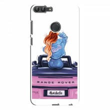 Чехол для Huawei P Smart (AlphaPrint) с печатью (ПРОЗРАЧНЫЙ ФОН) Девушка на машине - купить на Floy.com.ua