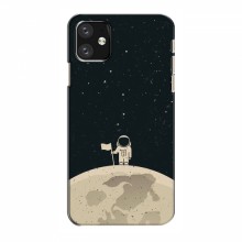 Чехол для iPhone 12 mini (AlphaPrint) с печатью (ТОП продаж) Космонавт на луне - купить на Floy.com.ua