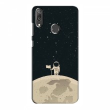 Чехол для Huawei Y7 2019 (AlphaPrint) с печатью (ТОП продаж) Космонавт на луне - купить на Floy.com.ua