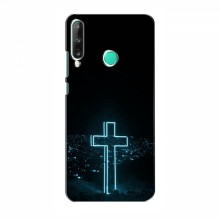 Чехол для Huawei Y7p (2020) - (Христианские) (AlphaPrint) Крест-синий - купить на Floy.com.ua