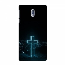 Чехол для Nokia 3.1 - (Христианские) (AlphaPrint) Крест-синий - купить на Floy.com.ua