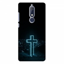Чехол для Nokia 5.1 - (Христианские) (AlphaPrint) Крест-синий - купить на Floy.com.ua