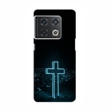 Чехол для OnePlus 10 Pro - (Христианские) (AlphaPrint) Крест-синий - купить на Floy.com.ua