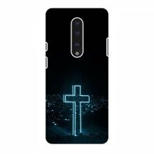 Чехол для OnePlus 7 - (Христианские) (AlphaPrint) Крест-синий - купить на Floy.com.ua