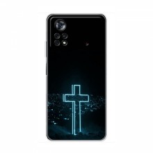 Чехол для Xiaomi POCO X4 Pro 5G - (Христианские) (AlphaPrint) Крест-синий - купить на Floy.com.ua