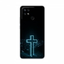 Чехол для Xiaomi Redmi 10C - (Христианские) (AlphaPrint) Крест-синий - купить на Floy.com.ua