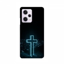 Чехол для Xiaomi Redmi Note 12T Pro - (Христианские) (AlphaPrint) Крест-синий - купить на Floy.com.ua
