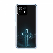 Чехол для Xiaomi Mi 11 - (Христианские) (AlphaPrint) Крест-синий - купить на Floy.com.ua