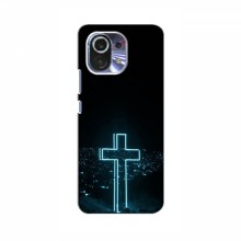 Чехол для Xiaomi 11 Lite - (Христианские) (AlphaPrint) Крест-синий - купить на Floy.com.ua