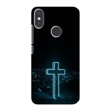 Чехол для Xiaomi Mi A2 - (Христианские) (AlphaPrint) Крест-синий - купить на Floy.com.ua