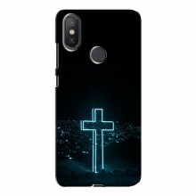 Чехол для Xiaomi Mi A2 Lite - (Христианские) (AlphaPrint) Крест-синий - купить на Floy.com.ua
