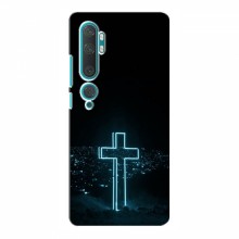 Чехол для Xiaomi Mi Note 10 - (Христианские) (AlphaPrint) Крест-синий - купить на Floy.com.ua