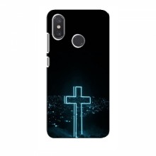 Чехол для Xiaomi Mi8 - (Христианские) (AlphaPrint) Крест-синий - купить на Floy.com.ua