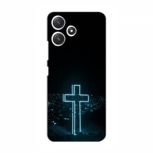 Чехол для Xiaomi POCO M6 Pro - (Христианские) (AlphaPrint) Крест-синий - купить на Floy.com.ua