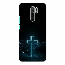 Чехол для Xiaomi Redmi 9 - (Христианские) (AlphaPrint) Крест-синий - купить на Floy.com.ua