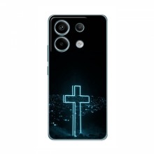 Чехол для Xiaomi Redmi Note 13 (5G) - (Христианские) (AlphaPrint) Крест-синий - купить на Floy.com.ua