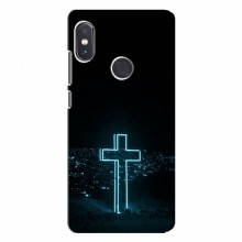 Чехол для Xiaomi Redmi Note 5 Pro - (Христианские) (AlphaPrint) Крест-синий - купить на Floy.com.ua