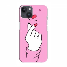 Чехол с принтом для iPhone 14 Plus (AlphaPrint - Знак сердечка) - купить на Floy.com.ua