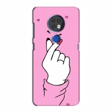 Чехол с принтом для Nokia 7.2 (AlphaPrint - Знак сердечка) - купить на Floy.com.ua