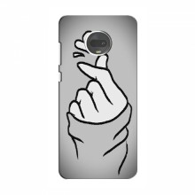 Чехол с принтом для Motorola MOTO G7 (AlphaPrint - Знак сердечка) Серый фон - купить на Floy.com.ua