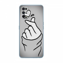 Чехол с принтом для RealMe 7 (AlphaPrint - Знак сердечка) Серый фон - купить на Floy.com.ua
