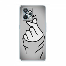 Чехол с принтом для RealMe 9 (AlphaPrint - Знак сердечка) Серый фон - купить на Floy.com.ua