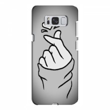 Чехол с принтом для Samsung S8 Plus, Galaxy S8+, S8 Плюс G955 (AlphaPrint - Знак сердечка) Серый фон - купить на Floy.com.ua