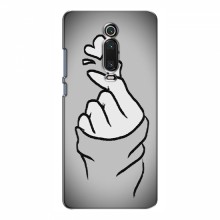 Чехол с принтом для Xiaomi Mi 9T Pro (AlphaPrint - Знак сердечка) Серый фон - купить на Floy.com.ua