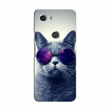 Чехол с принтом для Google Pixel 3a - (на черном) (AlphaPrint) Кот в очках - купить на Floy.com.ua