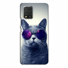 Чехол с принтом для Xiaomi Mi 10 Lite - (на черном) (AlphaPrint) Кот в очках - купить на Floy.com.ua
