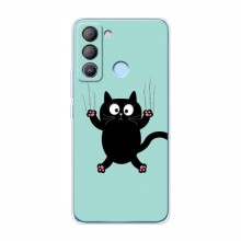 Эксклюзивный чехол для TECNO Pop 5 LTE (AlphaPrint - Мультяшные) Падающий кот - купить на Floy.com.ua