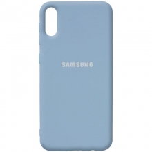Чехол Silicone Cover Full Protective (AA) для Samsung Galaxy A02 Голубой - купить на Floy.com.ua