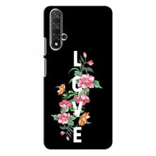 Чехол с принтом (Дизайнерские) для Huawei Nova 5T (AlphaPrint) Цветы - LOVE - купить на Floy.com.ua