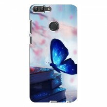 Чехол с печатью (Подарочные) для Huawei P Smart (AlphaPrint) Бабочка синяя - купить на Floy.com.ua