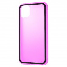 Защитный чехол для iPhone 11 Colorful Gradient Transparent Case (ТПУ + пластик) Розовый - купить на Floy.com.ua