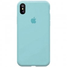 Чехол Silicone Case Full Protective (AA) для Apple iPhone XS Max (6.5") Бирюзовый - купить на Floy.com.ua