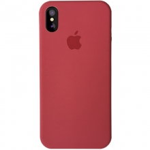 Чехол Silicone Case Full Protective (AA) для Apple iPhone XS Max (6.5") Бордовый - купить на Floy.com.ua