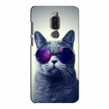 Чехол с принтом (на черном) для Meizu Note 8 (AlphaPrint) Кот в очках - купить на Floy.com.ua