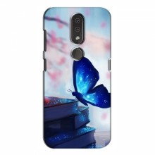 Чехол с печатью (Подарочные) для Nokia 4.2 (AlphaPrint) Бабочка синяя - купить на Floy.com.ua