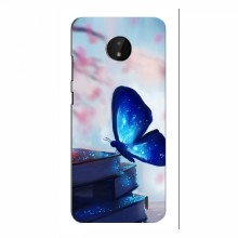 Чехол с печатью (Подарочные) для Nokia C20 (AlphaPrint) Бабочка синяя - купить на Floy.com.ua
